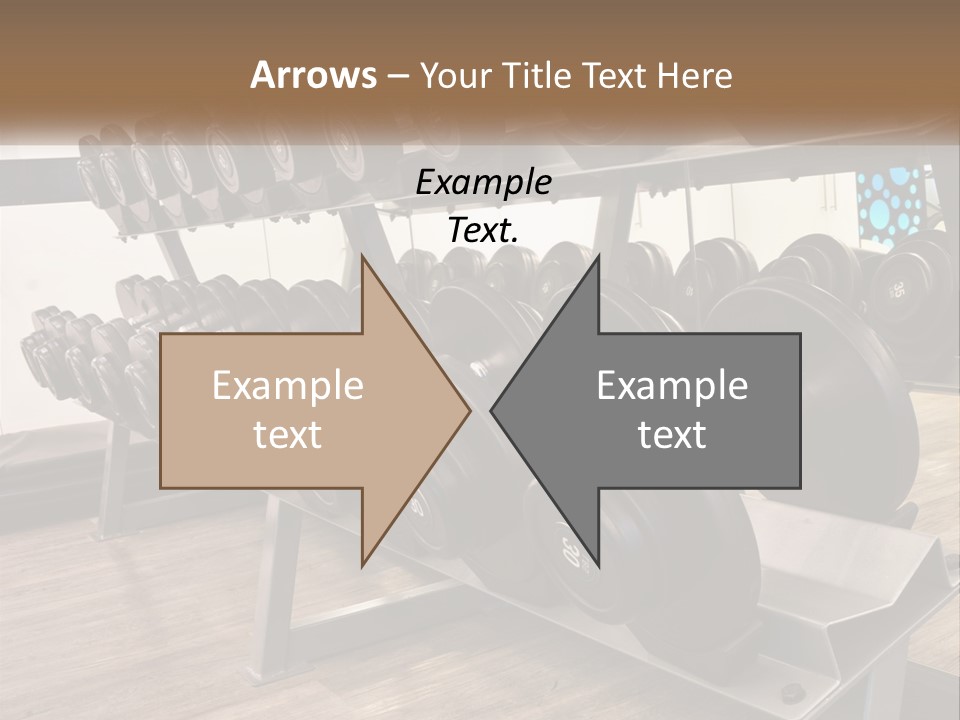Dumbbells In The Gym PowerPoint Template