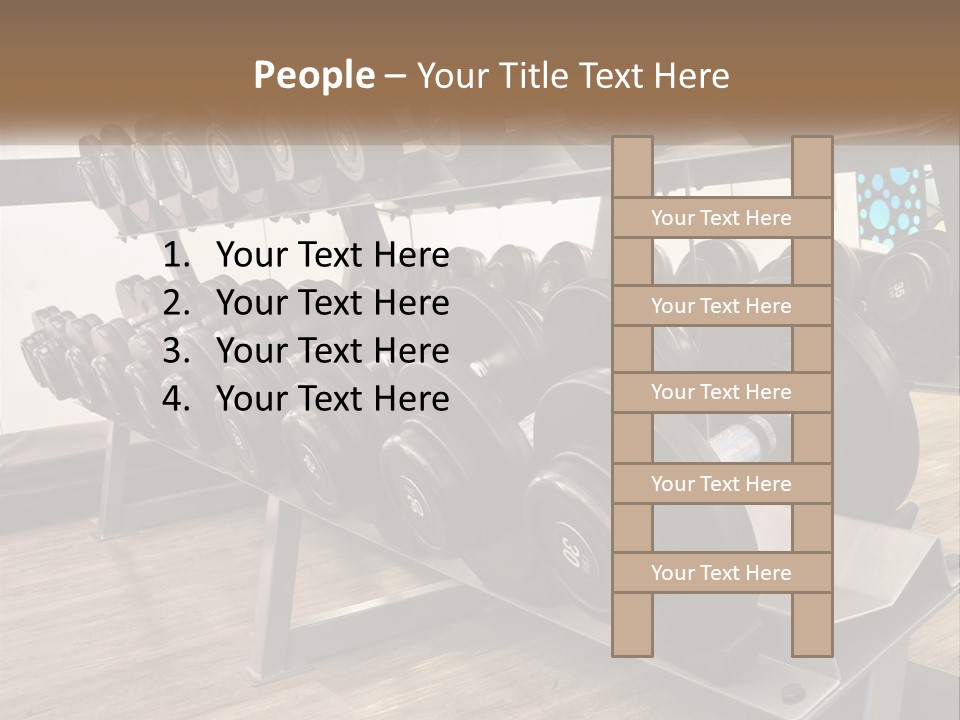 Dumbbells In The Gym PowerPoint Template
