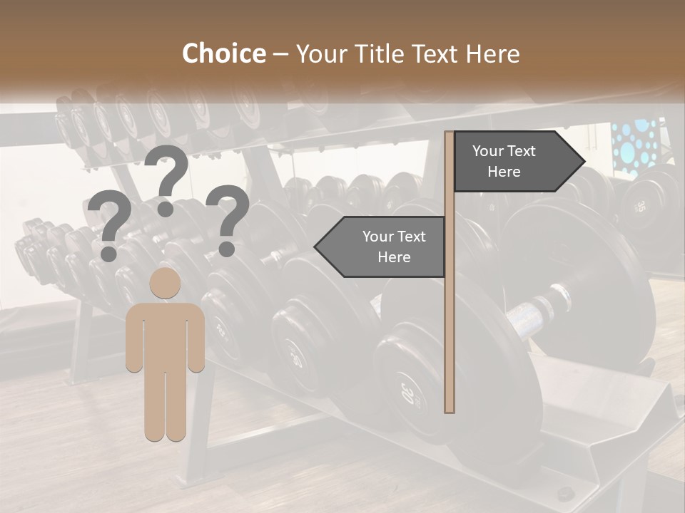 Dumbbells In The Gym PowerPoint Template