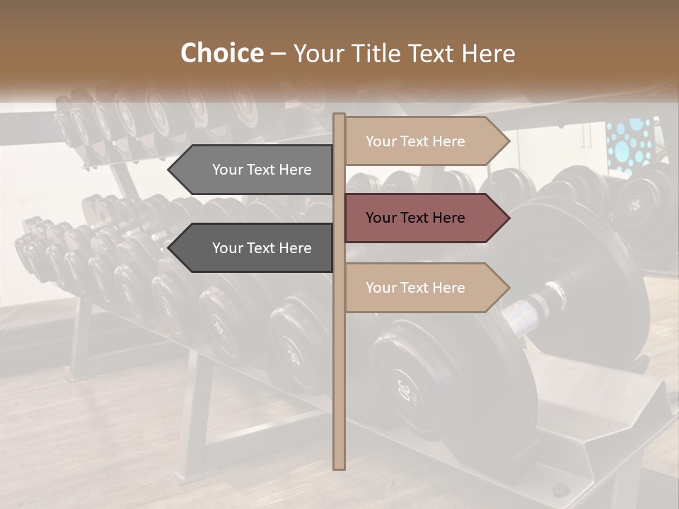 Dumbbells In The Gym PowerPoint Template