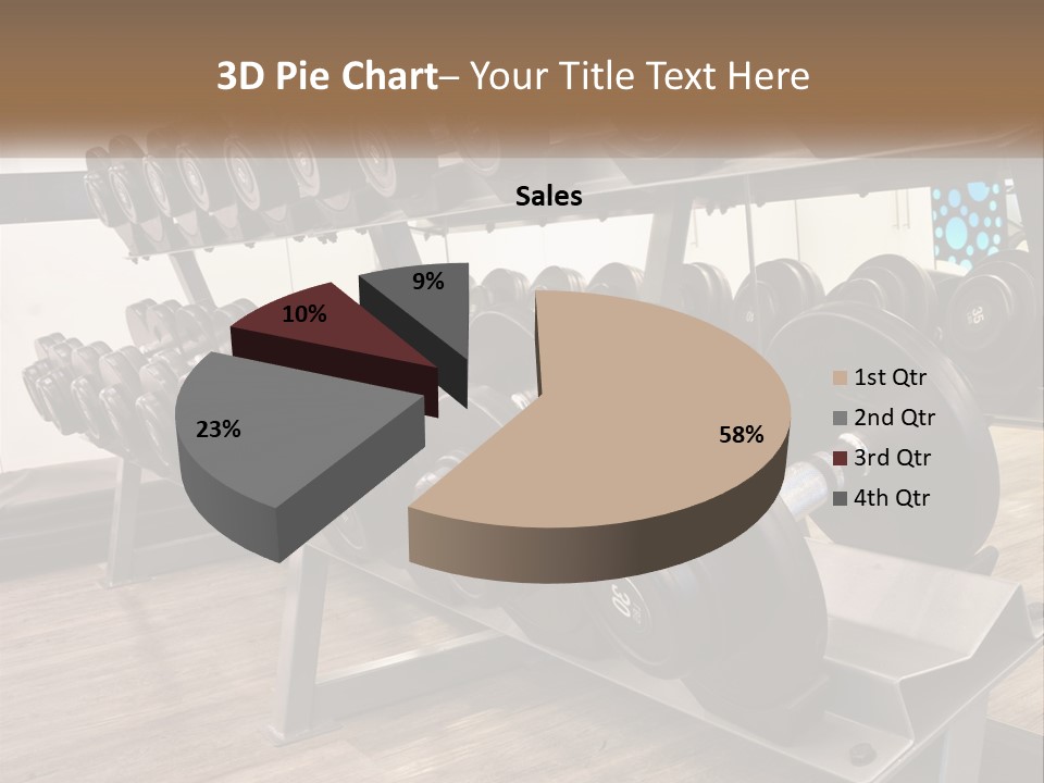 Dumbbells In The Gym PowerPoint Template