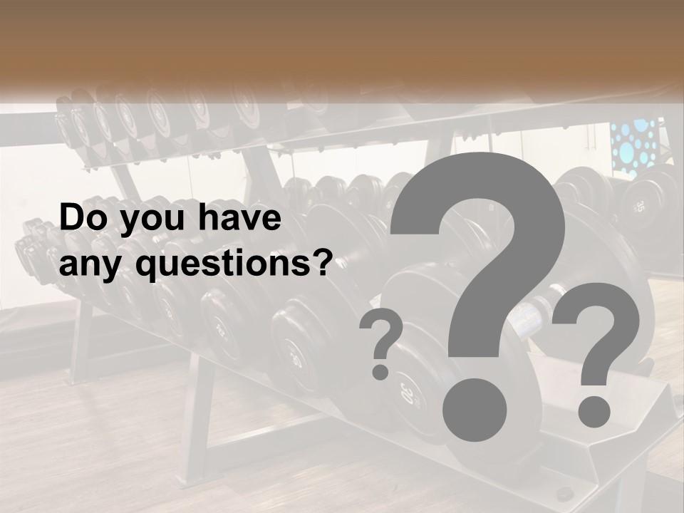 Dumbbells In The Gym PowerPoint Template