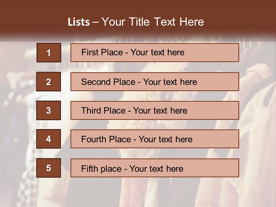 Women's Dressing Room PowerPoint Template