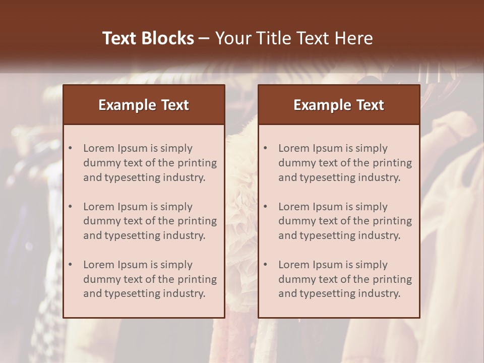Women's Dressing Room PowerPoint Template