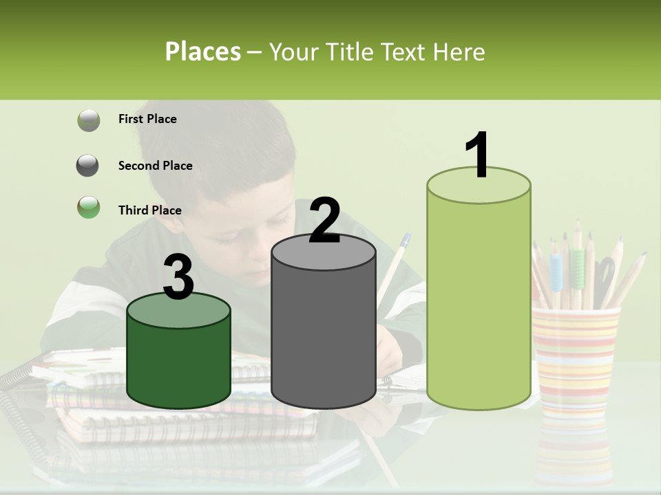 Child Doing Homework PowerPoint Template