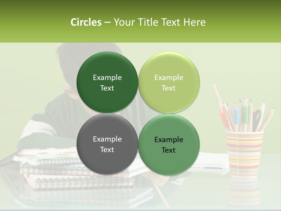 Child Doing Homework PowerPoint Template