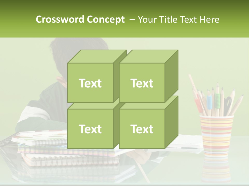 Child Doing Homework PowerPoint Template