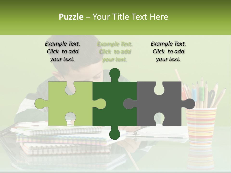 Child Doing Homework PowerPoint Template