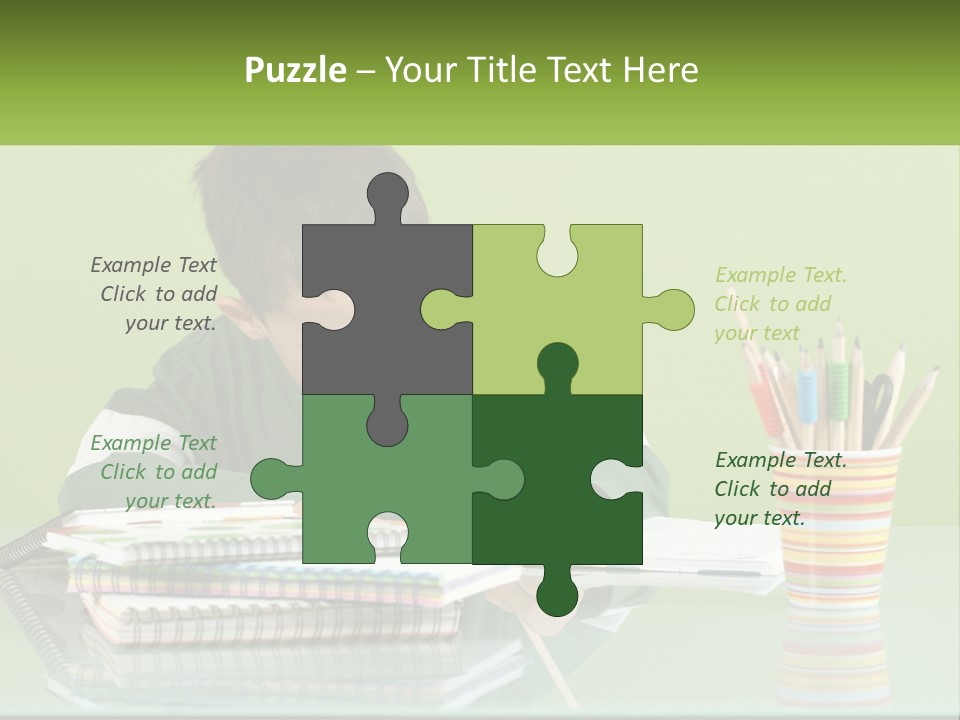 Child Doing Homework PowerPoint Template