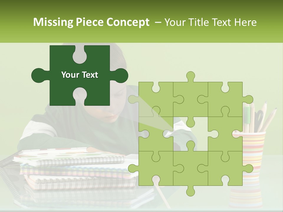 Child Doing Homework PowerPoint Template