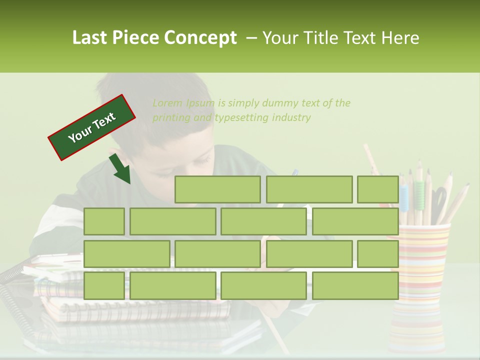 Child Doing Homework PowerPoint Template