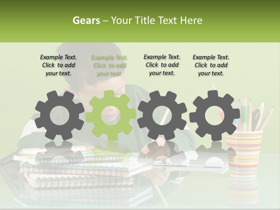 Child Doing Homework PowerPoint Template