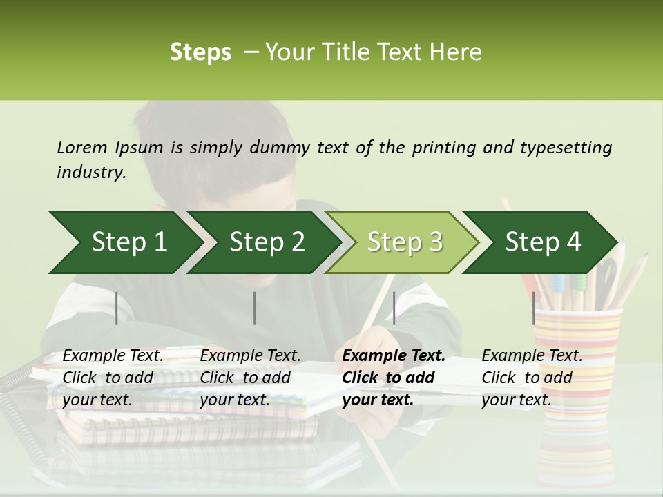 Child Doing Homework PowerPoint Template