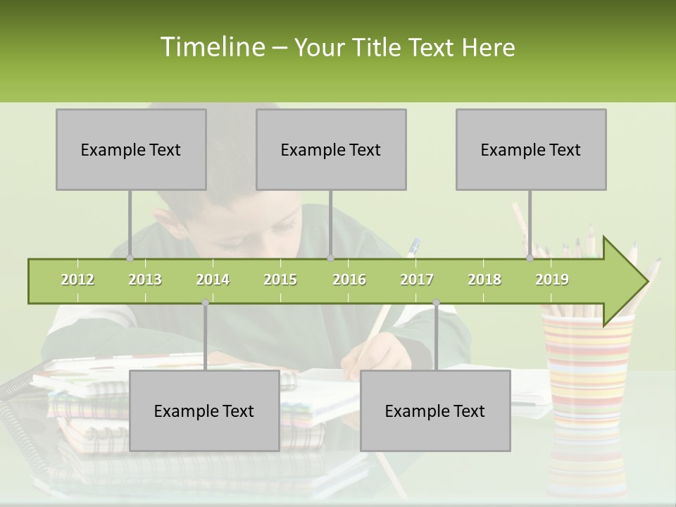 Child Doing Homework PowerPoint Template