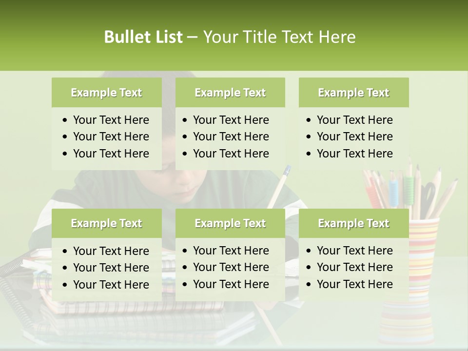 Child Doing Homework PowerPoint Template