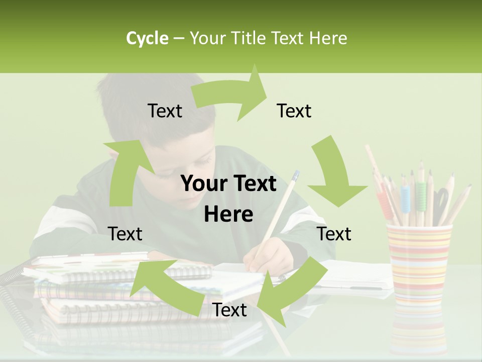 Child Doing Homework PowerPoint Template