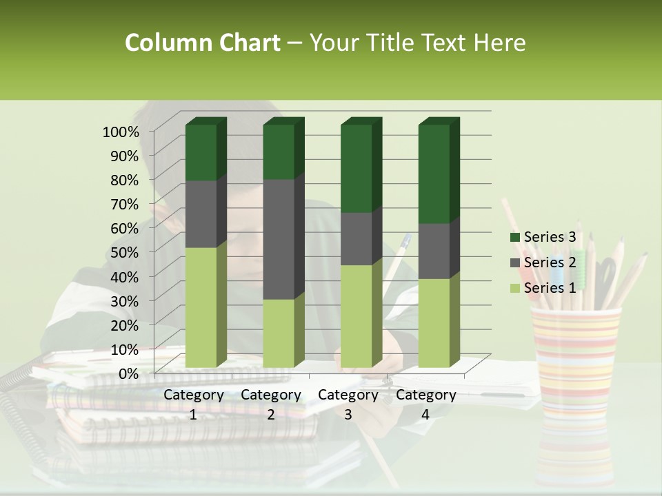 Child Doing Homework PowerPoint Template