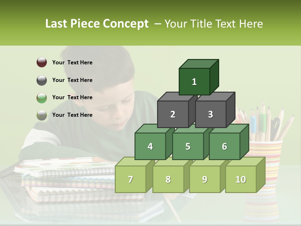 Child Doing Homework PowerPoint Template