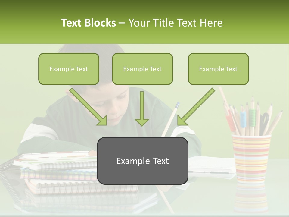 Child Doing Homework PowerPoint Template