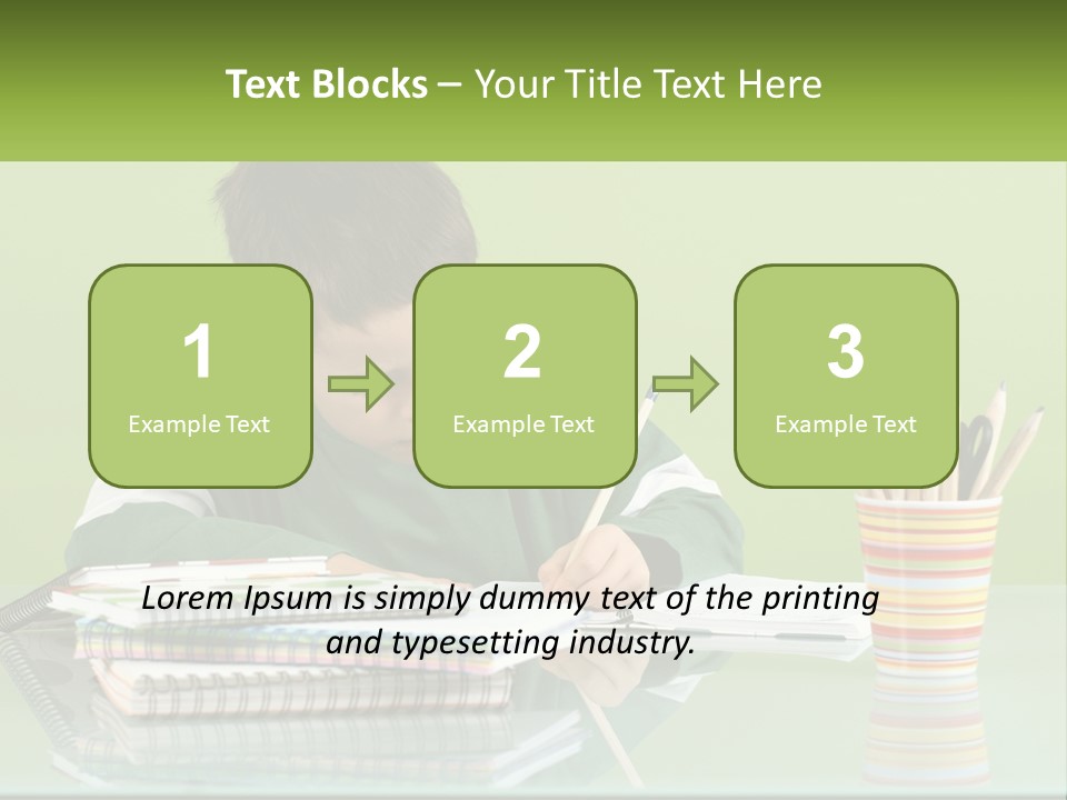 Child Doing Homework PowerPoint Template