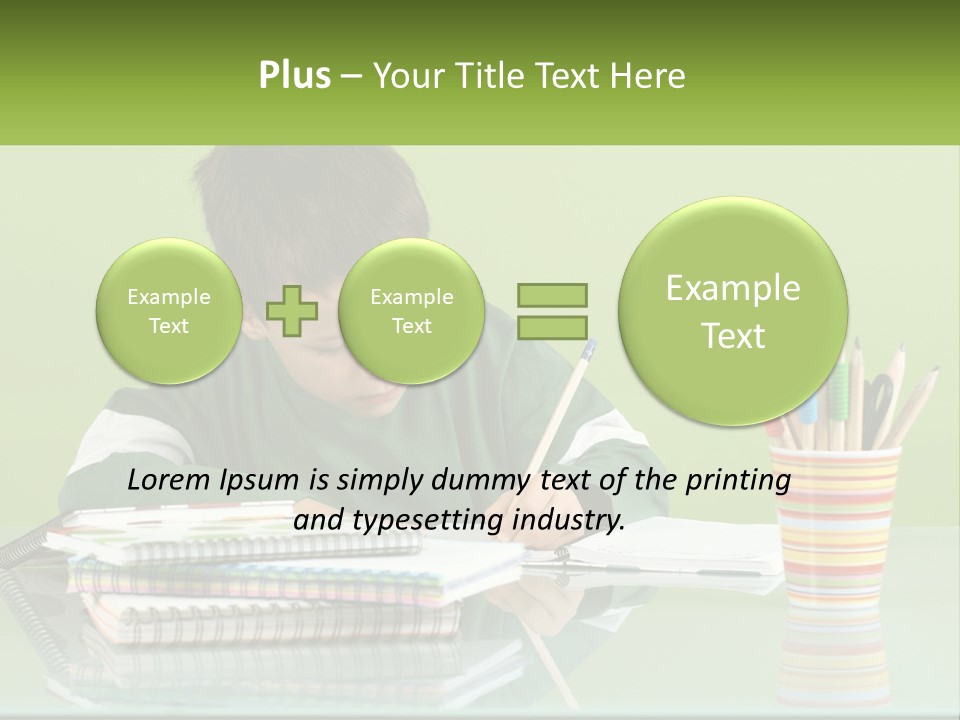 Child Doing Homework PowerPoint Template