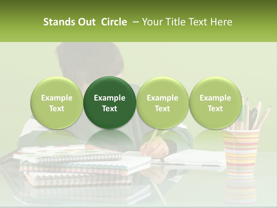 Child Doing Homework PowerPoint Template