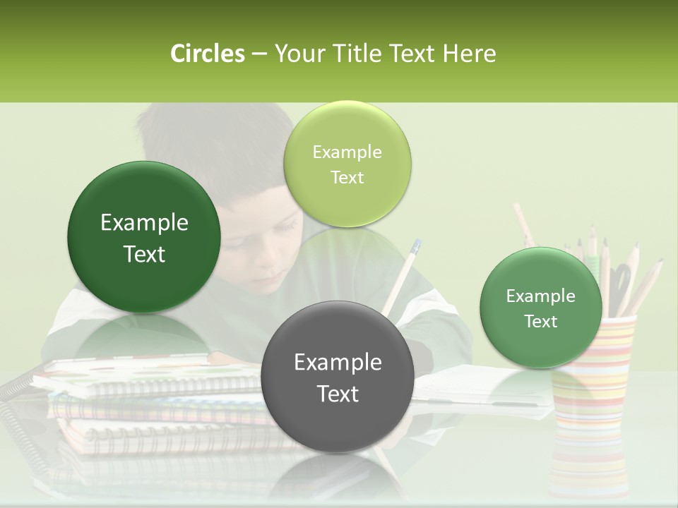 Child Doing Homework PowerPoint Template