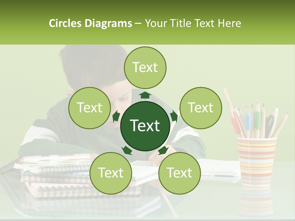 Child Doing Homework PowerPoint Template