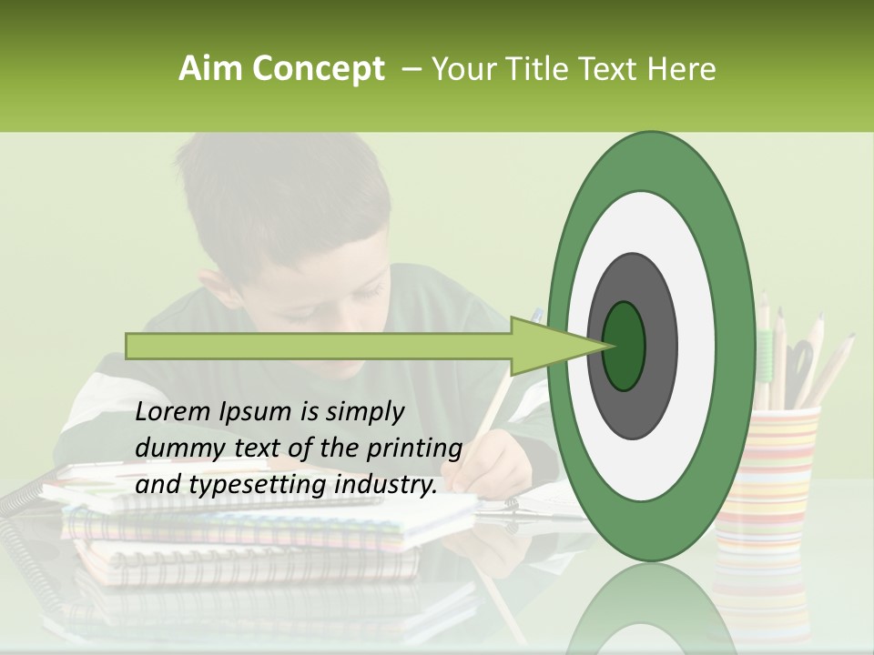 Child Doing Homework PowerPoint Template