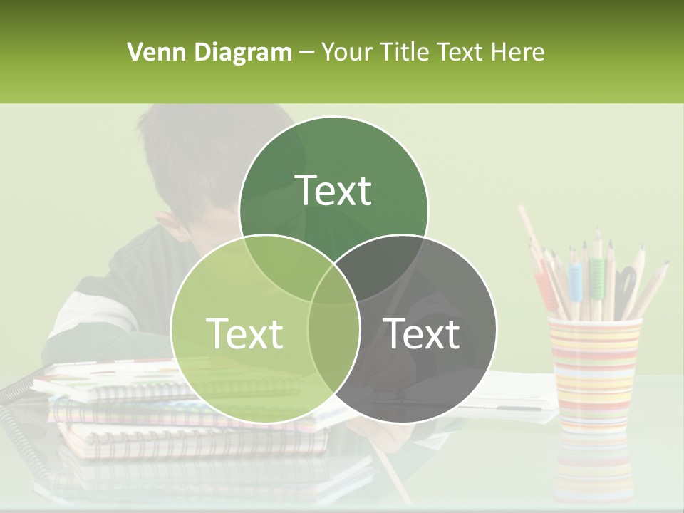 Child Doing Homework PowerPoint Template