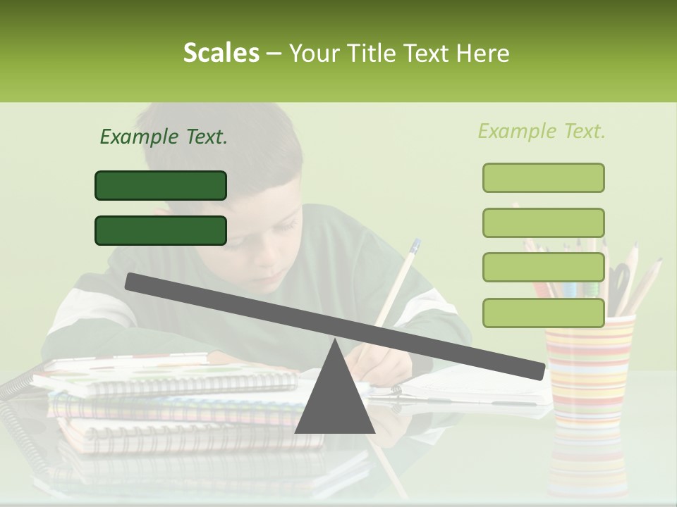 Child Doing Homework PowerPoint Template