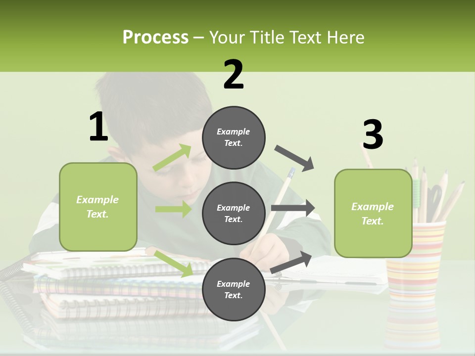 Child Doing Homework PowerPoint Template