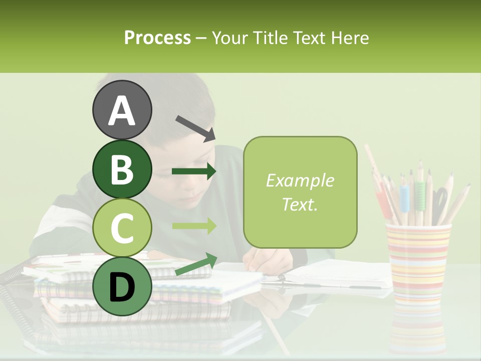 Child Doing Homework PowerPoint Template