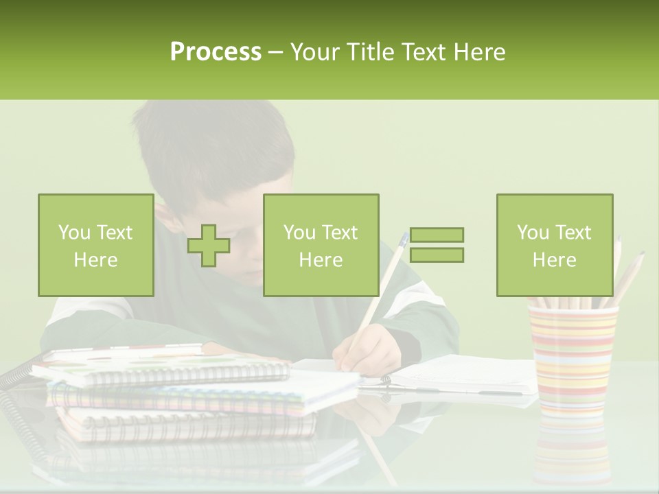 Child Doing Homework PowerPoint Template