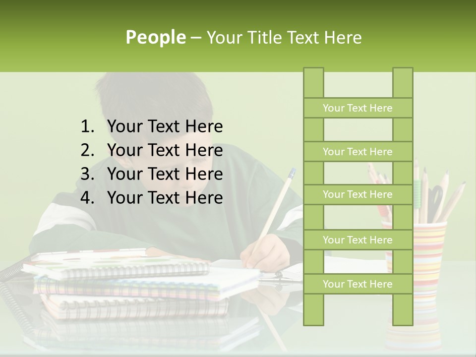 Child Doing Homework PowerPoint Template