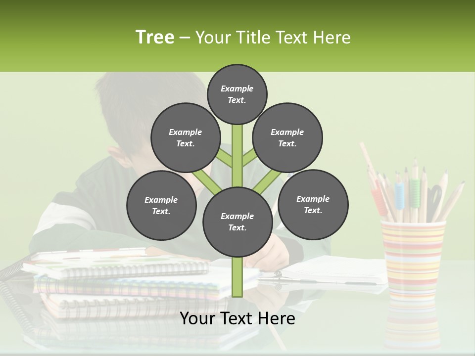 Child Doing Homework PowerPoint Template