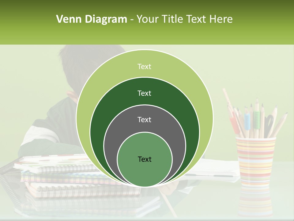 Child Doing Homework PowerPoint Template