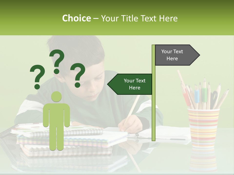 Child Doing Homework PowerPoint Template