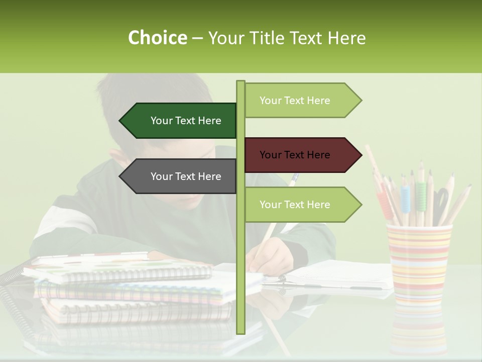 Child Doing Homework PowerPoint Template