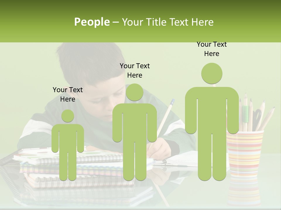 Child Doing Homework PowerPoint Template