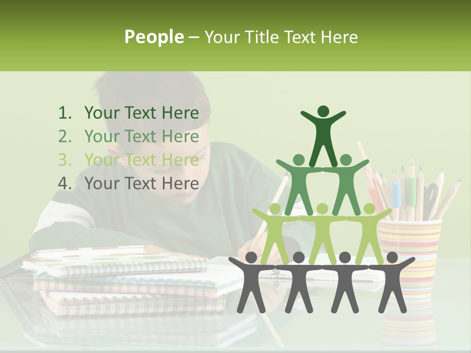 Child Doing Homework PowerPoint Template