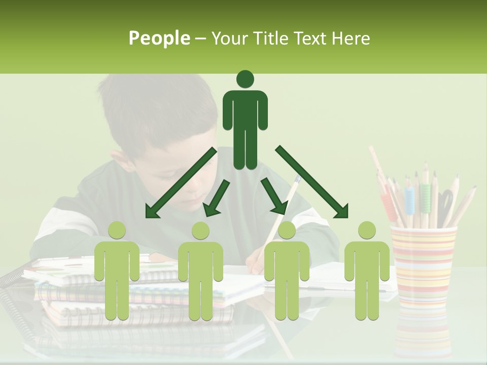 Child Doing Homework PowerPoint Template