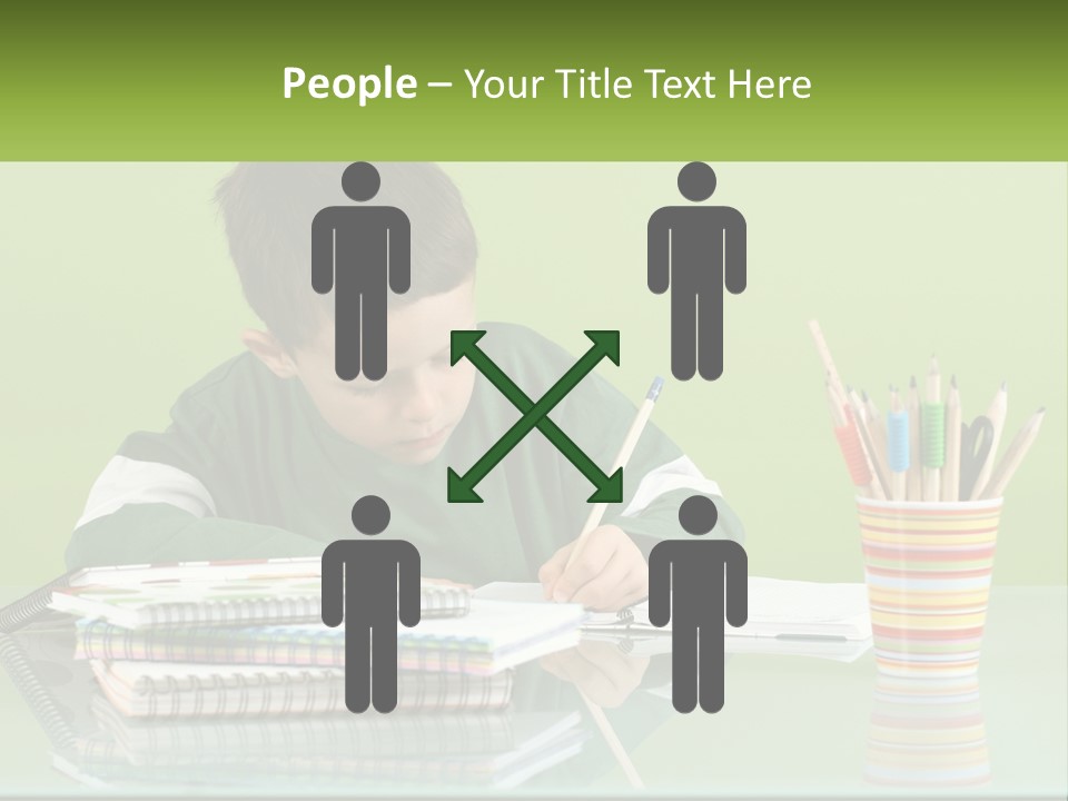 Child Doing Homework PowerPoint Template