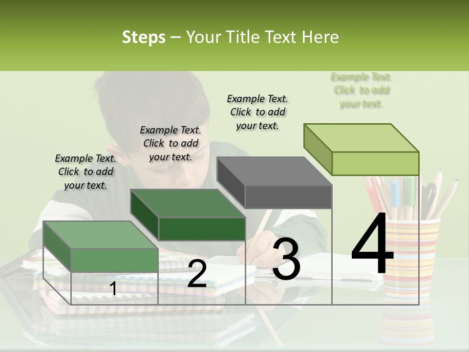 Child Doing Homework PowerPoint Template