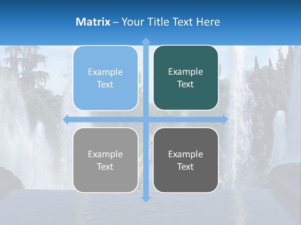 Park With River And Fountains PowerPoint Template