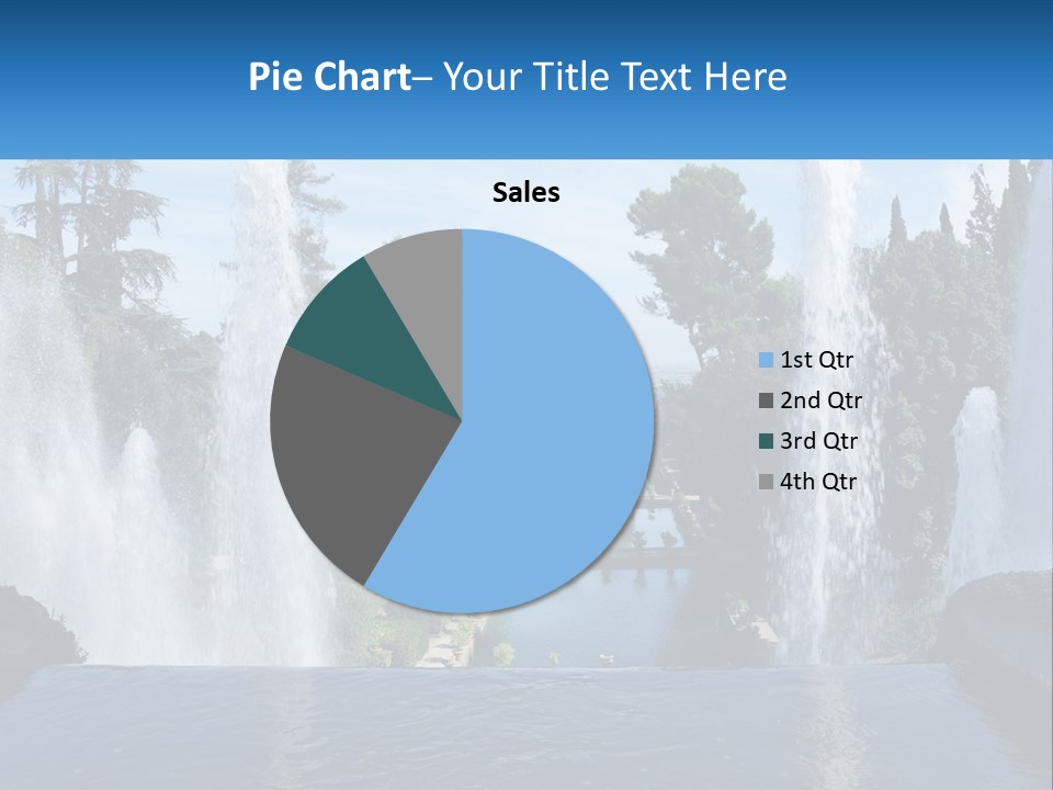Park With River And Fountains PowerPoint Template