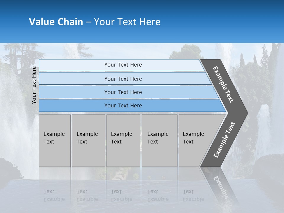Park With River And Fountains PowerPoint Template