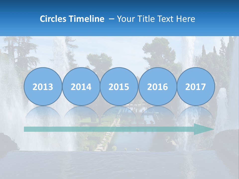 Park With River And Fountains PowerPoint Template