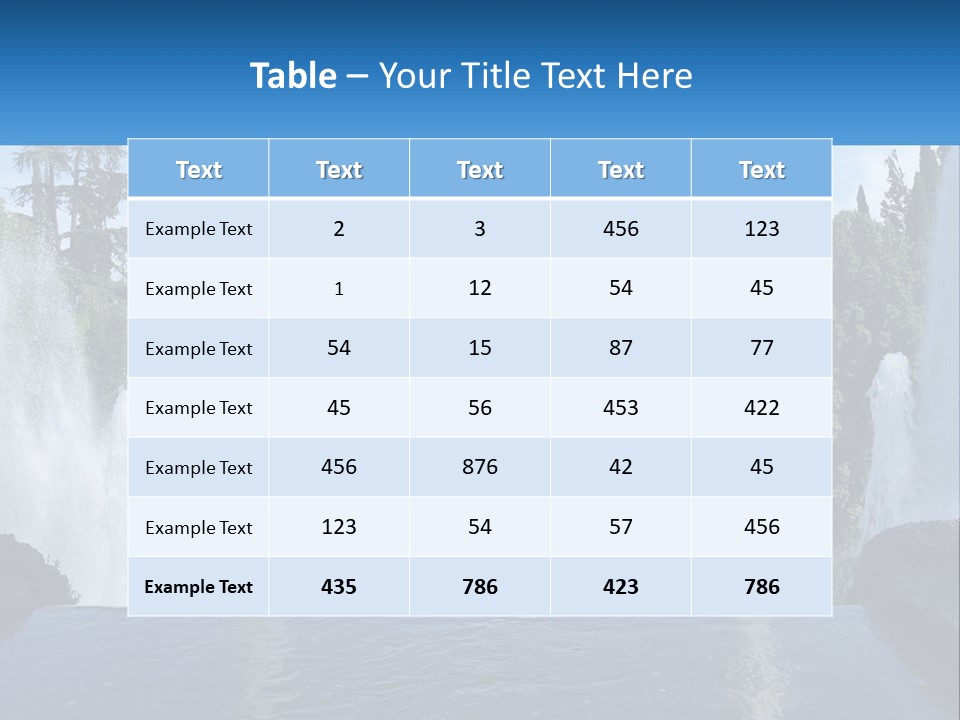 Park With River And Fountains PowerPoint Template