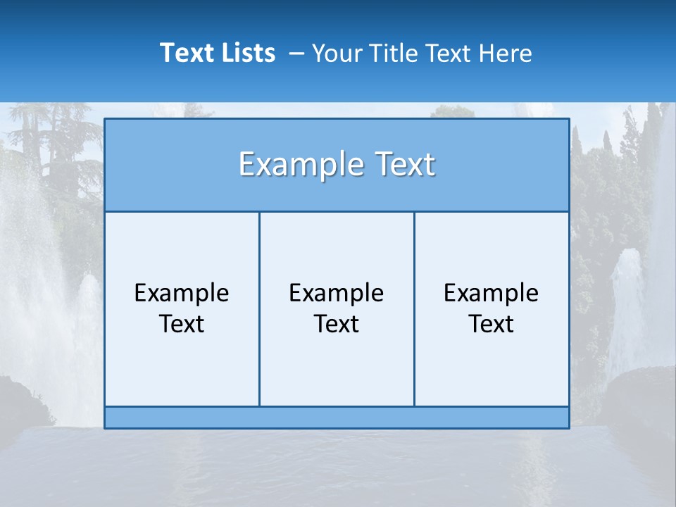 Park With River And Fountains PowerPoint Template